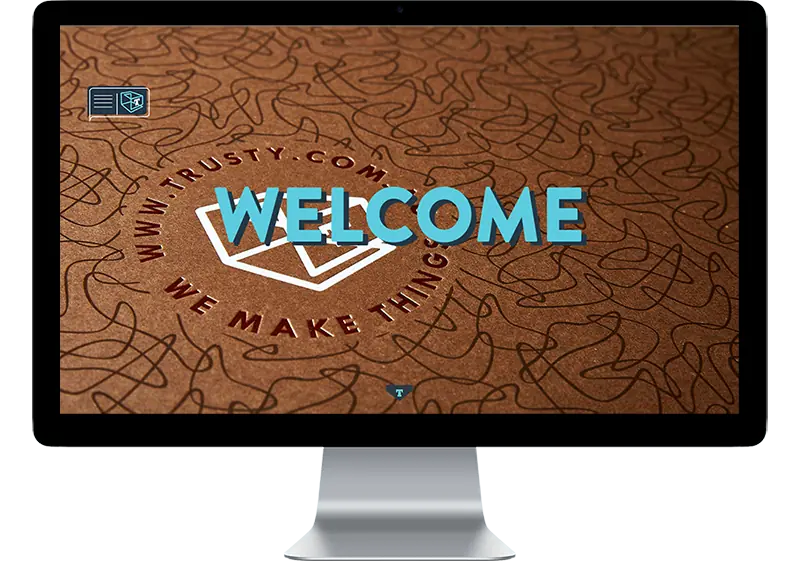 The Trusty Boxes homepage on desktop